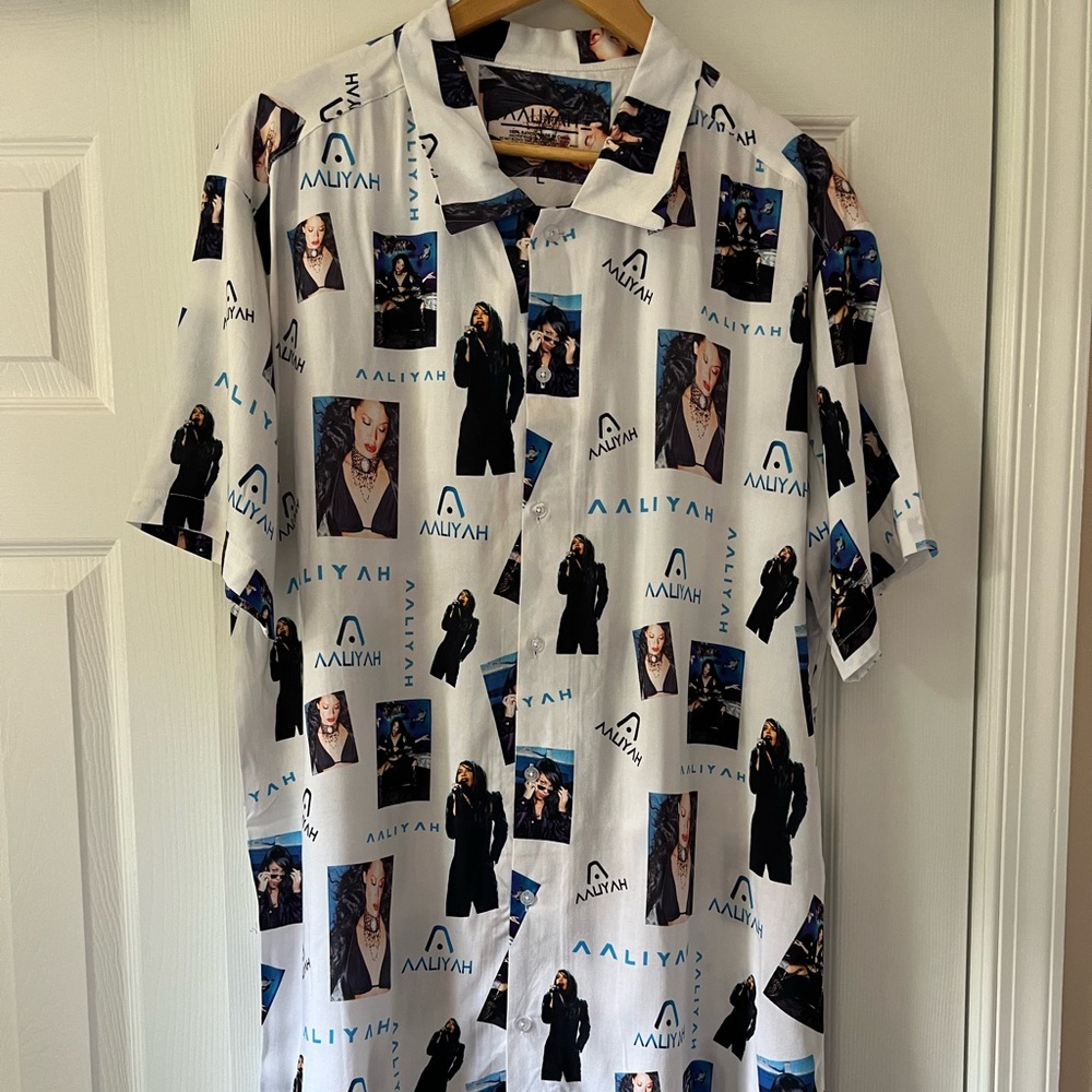 Men’s large AALIYAH button down shirt